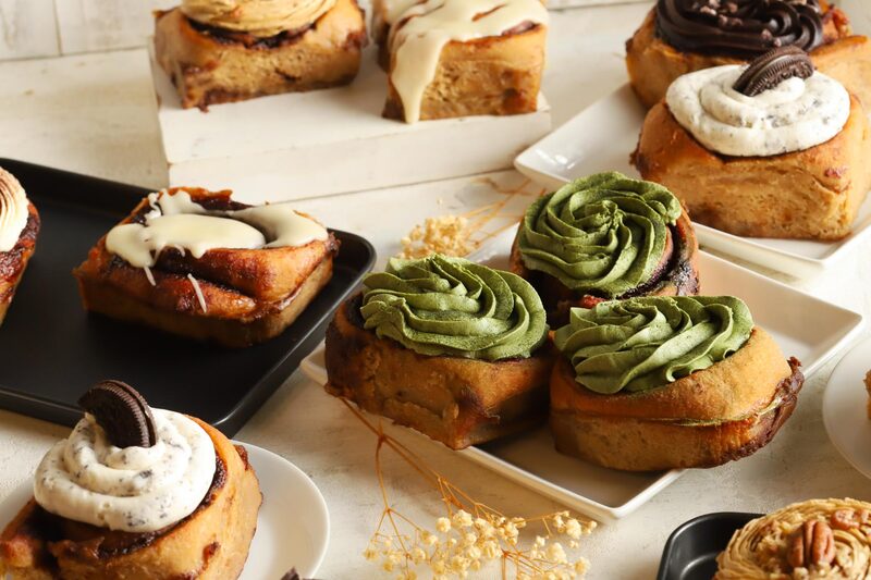 Frosted gluten-free cinnamon rolls