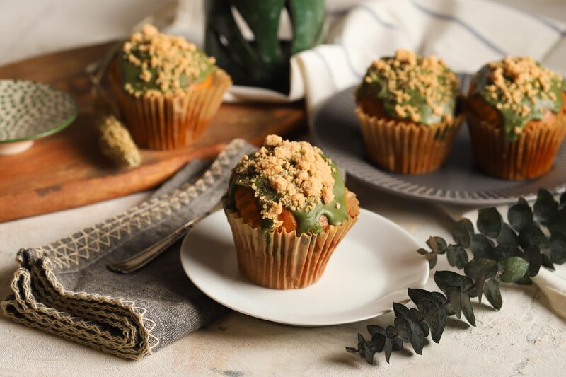 Matcha-glazed streusel muffins from Sensible Bakery